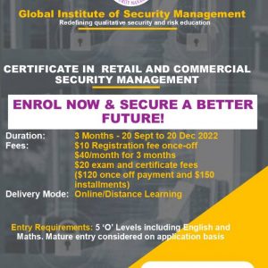 Certificate in Retail And Commercial Security Management 